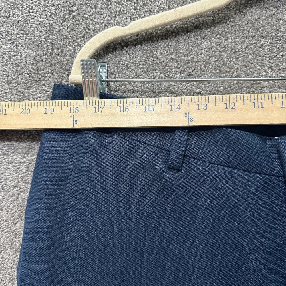 LL Bean Signature Kennebunk 100% Linen Pants Mens 38x34 Navy Blue Coastal Summer